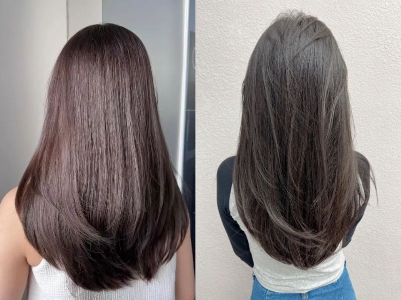 Tóc ngang bầu layer