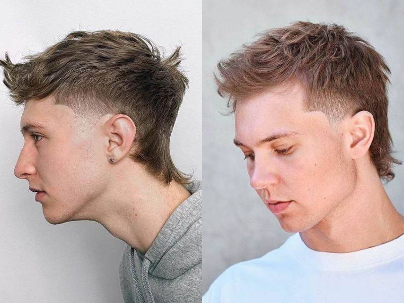 Tóc short quiff gáy nhọn