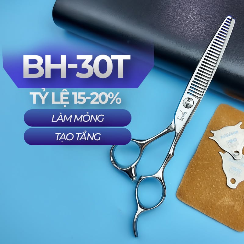 Kéo tỉa nhẹ nhàng, giúp xóa ngấn, cho đường cắt mềm mại, tự nhiên